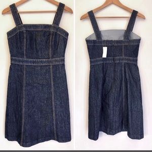Nwt Ann Taylor dark wash jean sleeveless dress